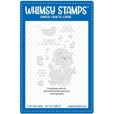 Whimsy Stamps NoFuss Masks - Mermaid Kids Boy